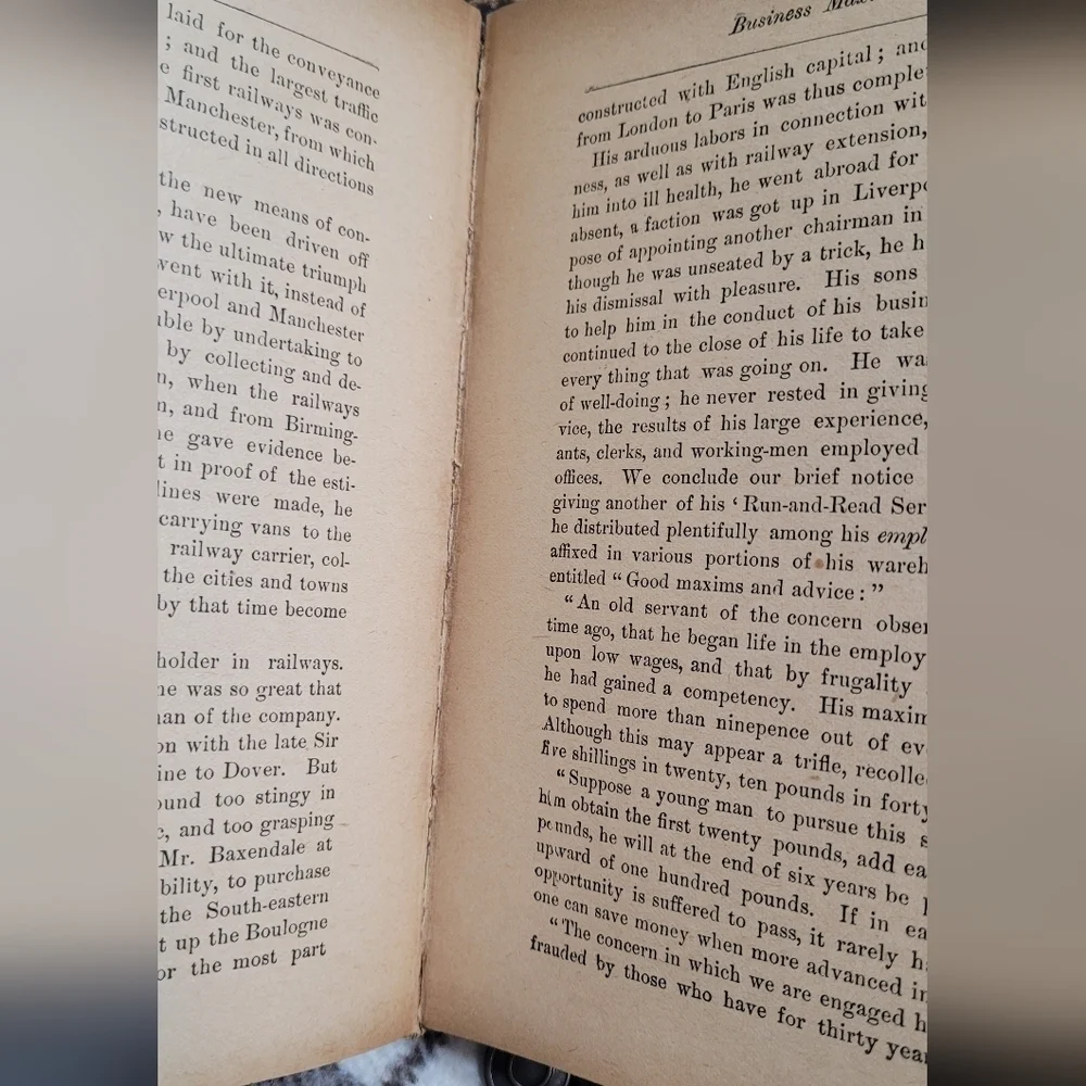Antique 1800s Book Thrift by Samuel Smiles | Embossed Hardcover
